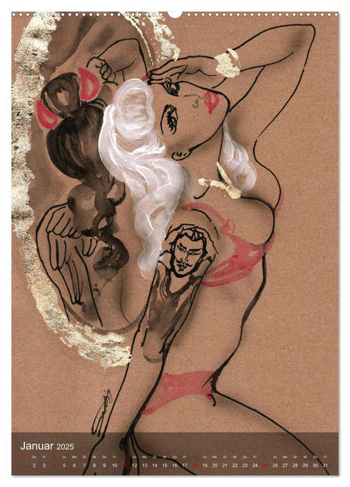 China Girls - Burlesque Sketches (CALVENDO Premium Wandkalender 2025)