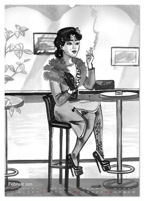 China Girls - Burlesque Sketches (CALVENDO Premium Wandkalender 2025)