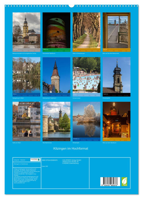 Kitzingen im Hochformat (CALVENDO Premium Wandkalender 2025)