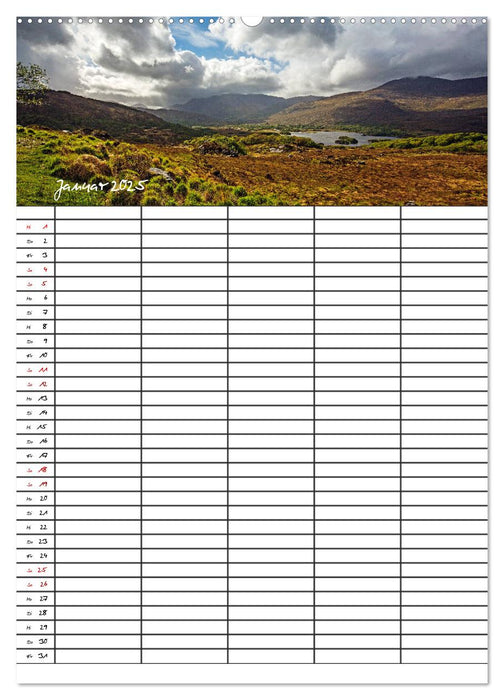 Irland Familienplaner (CALVENDO Premium Wandkalender 2025)