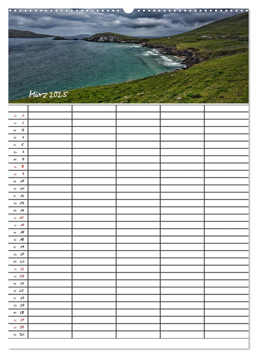 Irland Familienplaner (CALVENDO Premium Wandkalender 2025)