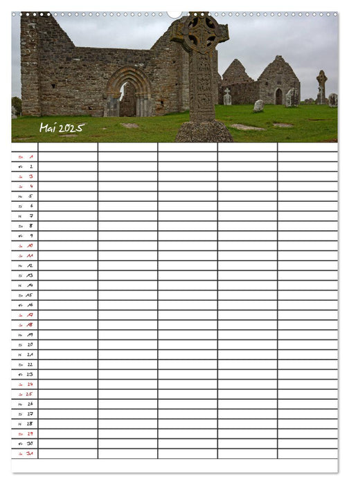 Irland Familienplaner (CALVENDO Premium Wandkalender 2025)