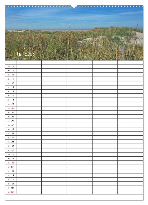 St. Peter Ording Familienplaner (CALVENDO Premium Wandkalender 2025)