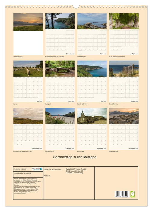 Sommertage in der Bretagne (CALVENDO Wandkalender 2025)