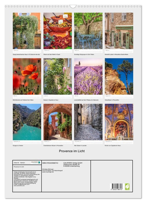 Provence im Licht (CALVENDO Wandkalender 2025)