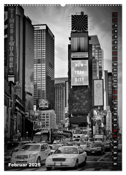 NEW YORK CITY Monochrome Stadtansichten (CALVENDO Premium Wandkalender 2025)