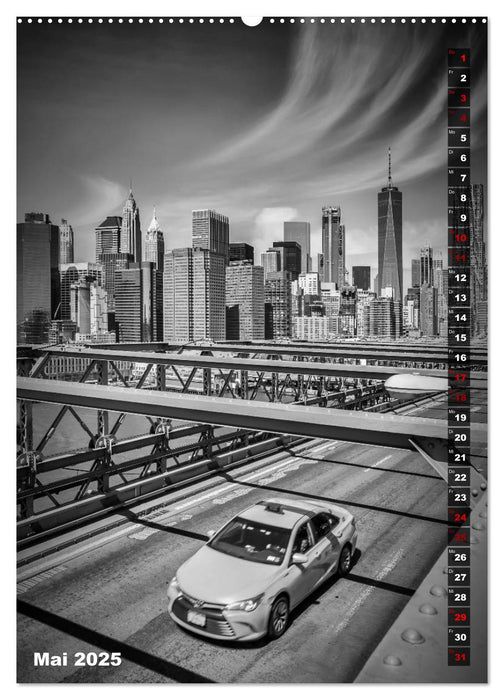 NEW YORK CITY Monochrome Stadtansichten (CALVENDO Premium Wandkalender 2025)