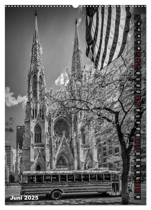 NEW YORK CITY Monochrome Stadtansichten (CALVENDO Premium Wandkalender 2025)