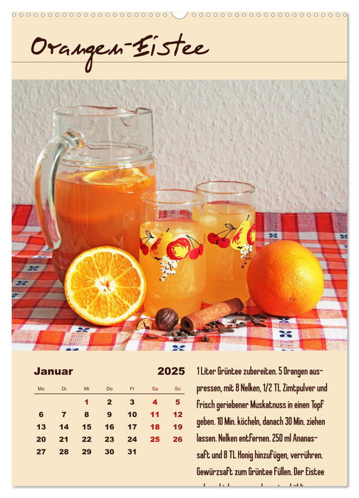 Erfrischender Eistee - Rezeptideen (CALVENDO Premium Wandkalender 2025)