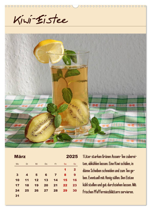 Erfrischender Eistee - Rezeptideen (CALVENDO Premium Wandkalender 2025)