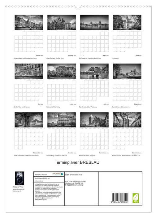 Terminplaner BRESLAU (CALVENDO Premium Wandkalender 2025)