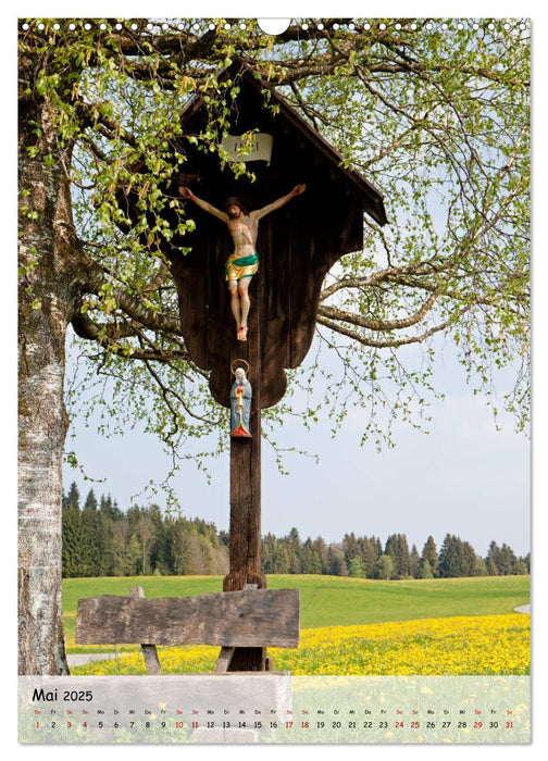 Feldkreuze im bayerischen Oberland (CALVENDO Wandkalender 2025)