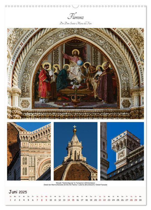 Architektur und Kunst in Mittelitalien (CALVENDO Premium Wandkalender 2025)