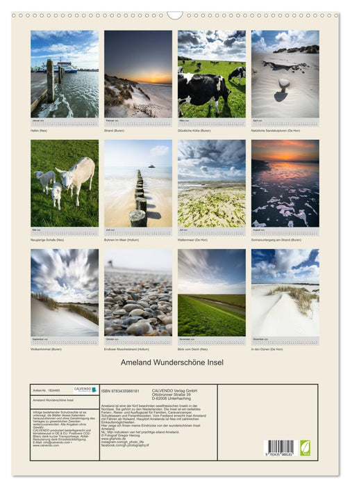 Ameland Wunderschöne Insel (CALVENDO Wandkalender 2025)