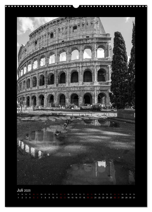 Monochrome Einblicke Rom (CALVENDO Premium Wandkalender 2025)