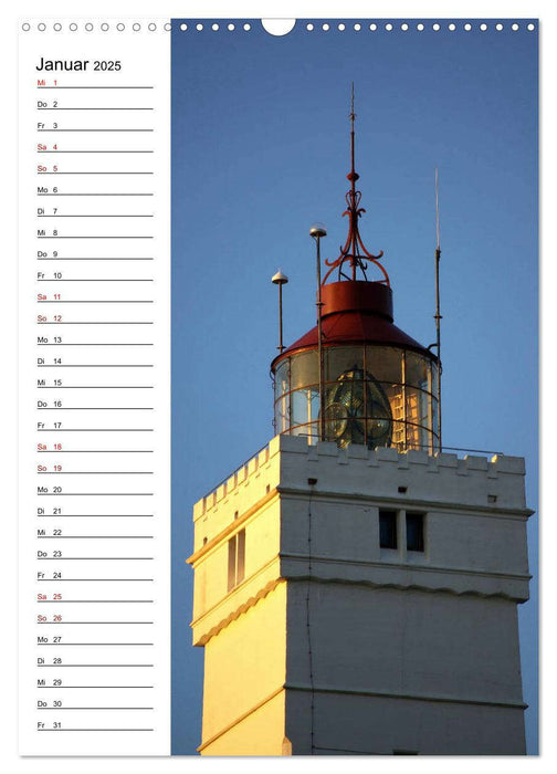 Leuchttürme in Dänemark (CALVENDO Wandkalender 2025)