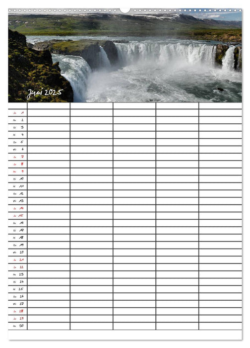 Sehnsucht Island Familienplaner 2025 (CALVENDO Premium Wandkalender 2025)