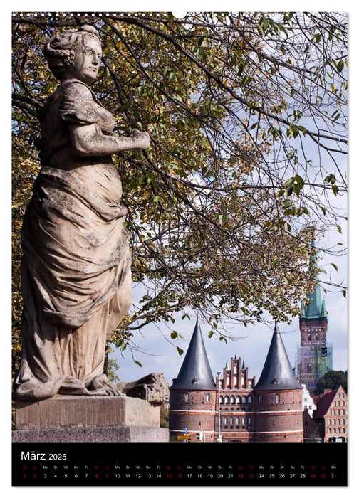 Lübeck - Hanseschönheit in Insellage (CALVENDO Premium Wandkalender 2025)