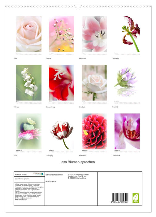Lass Blumen sprechen (CALVENDO Premium Wandkalender 2025)