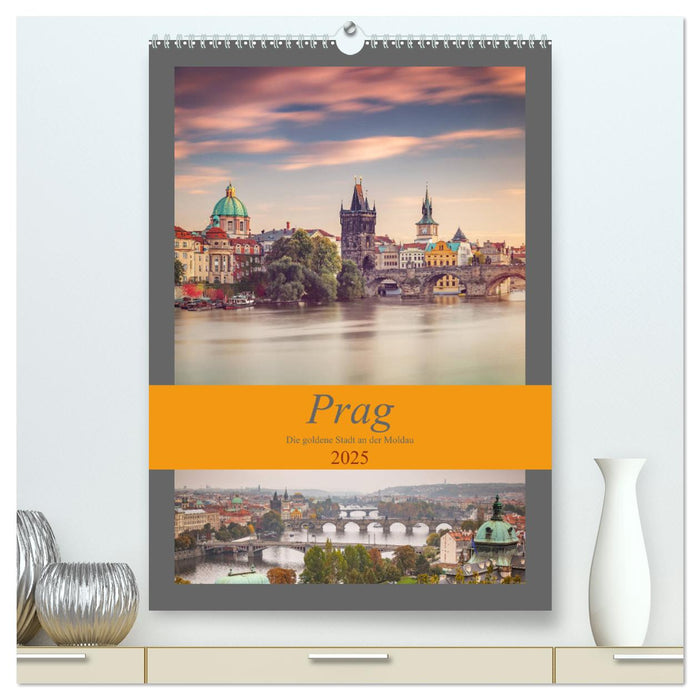 Prag - Die goldene Stadt an der Moldau (CALVENDO Premium Wandkalender 2025)