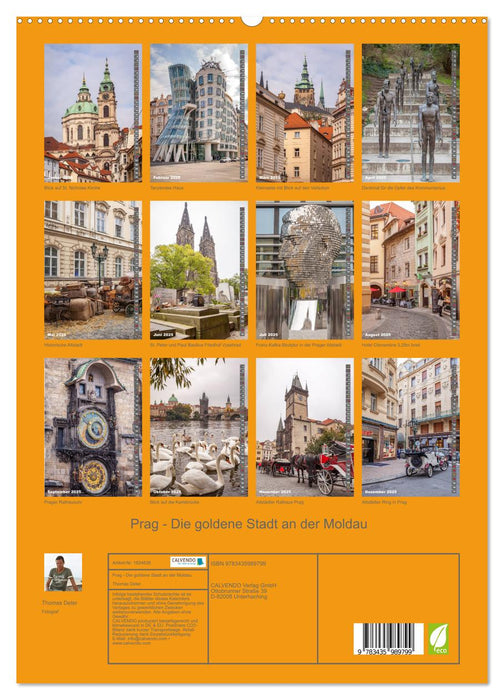 Prag - Die goldene Stadt an der Moldau (CALVENDO Premium Wandkalender 2025)