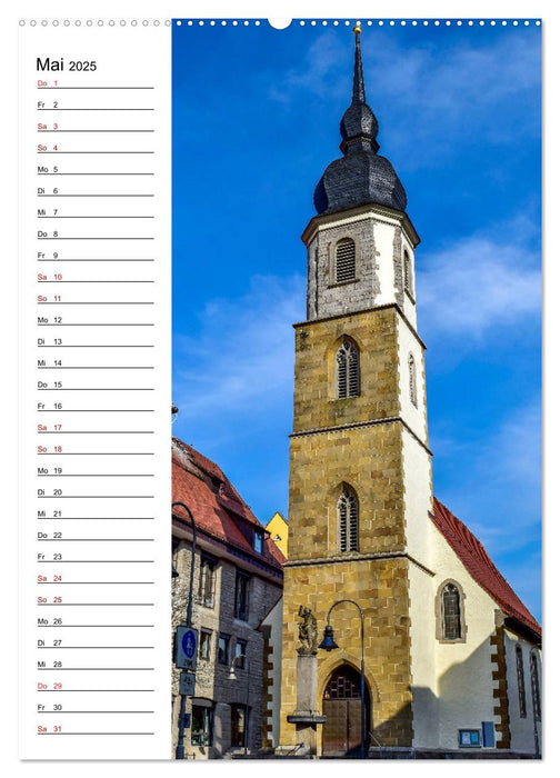 Crailsheim - Stadt der Türme an der Jagst (CALVENDO Premium Wandkalender 2025)