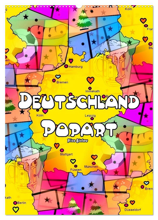 Deutschland Popart von Nico Bielow (CALVENDO Wandkalender 2025)