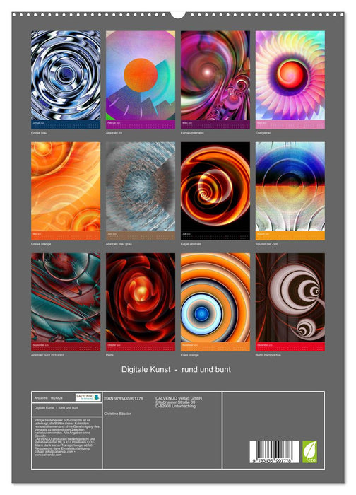 Digitale Kunst - rund und bunt (CALVENDO Premium Wandkalender 2025)