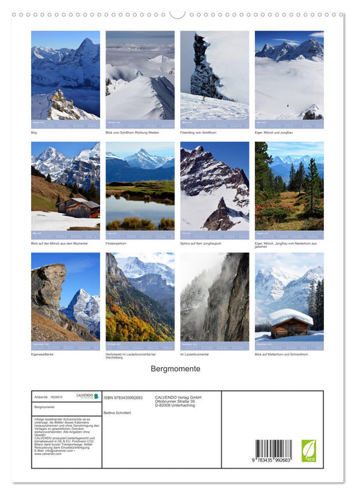 Bergmomente (CALVENDO Premium Wandkalender 2025)