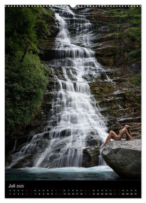 Wasserfälle im Tessin - Aktaufnahmen an schönen Wasserfällen in der Südschweiz (CALVENDO Premium Wandkalender 2025)