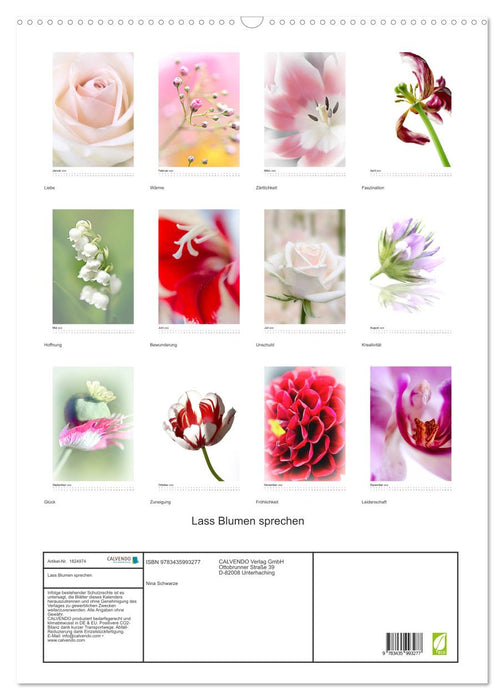 Lass Blumen sprechen (CALVENDO Wandkalender 2025)