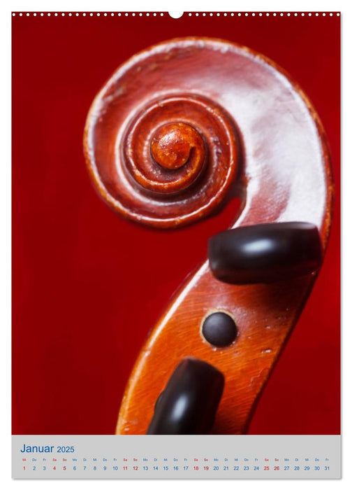Instrumente - Musikalisch durch das Jahr (CALVENDO Premium Wandkalender 2025)