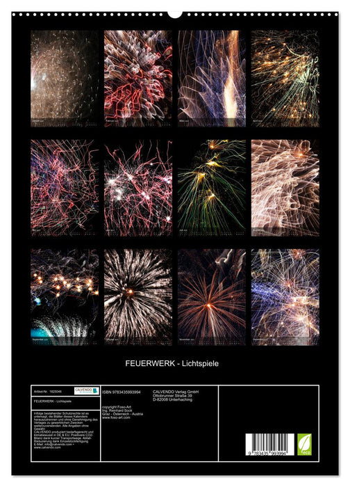 FEUERWERK - Lichtspiele (CALVENDO Premium Wandkalender 2025)
