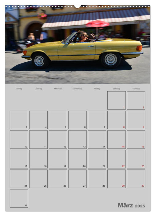 Mercedes SL W107 - Terminplaner (CALVENDO Premium Wandkalender 2025)