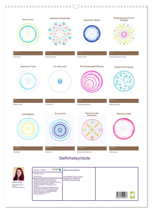 Delfinheilsymbole (CALVENDO Wandkalender 2025)