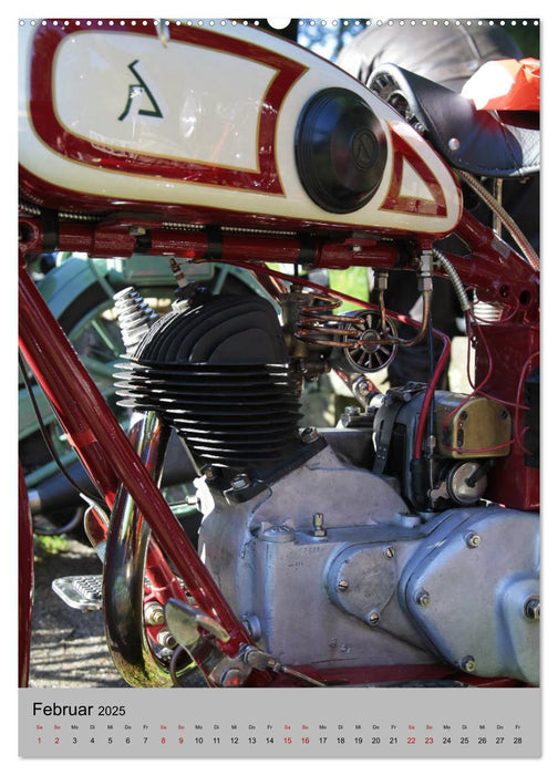 Motorrad Oldtimer - Motoransichten (CALVENDO Premium Wandkalender 2025)