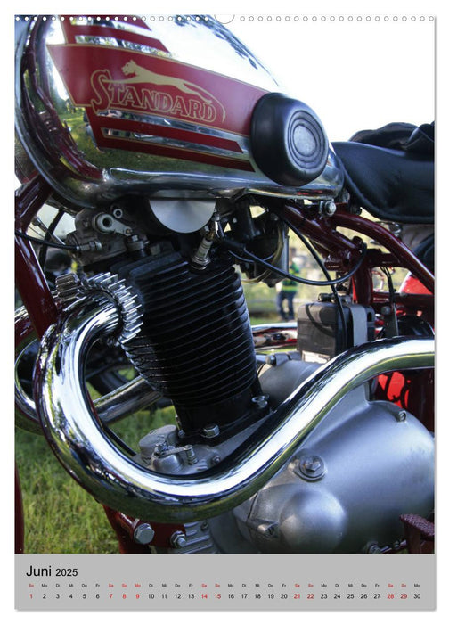 Motorrad Oldtimer - Motoransichten (CALVENDO Premium Wandkalender 2025)