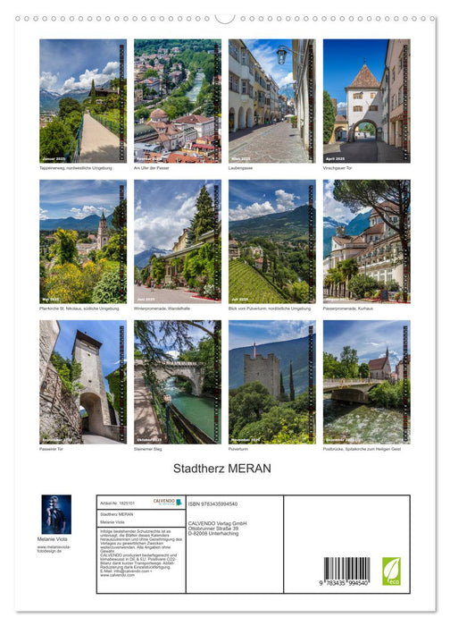 Stadtherz MERAN (CALVENDO Premium Wandkalender 2025)