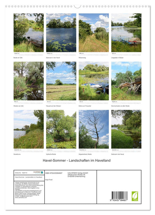 Havel-Sommer - Landschaften im Havelland (CALVENDO Premium Wandkalender 2025)