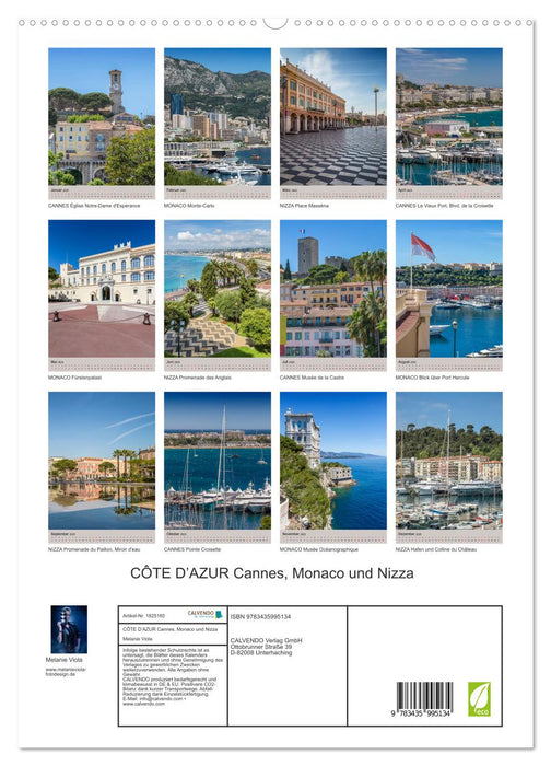 CÔTE D’AZUR Cannes, Monaco und Nizza (CALVENDO Premium Wandkalender 2025)