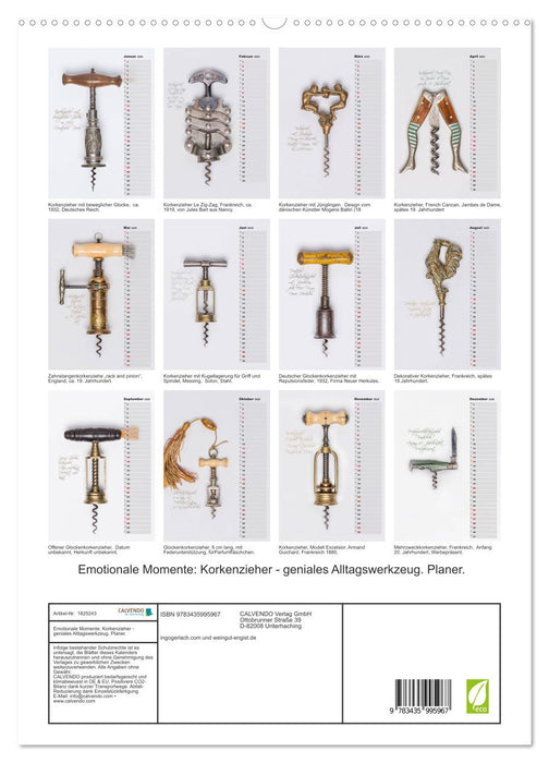 Emotionale Momente: Korkenzieher - geniales Alltagswerkzeug. Planer. (CALVENDO Premium Wandkalender 2025)