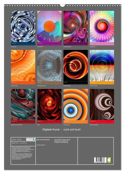 Digitale Kunst - rund und bunt (CALVENDO Wandkalender 2025)