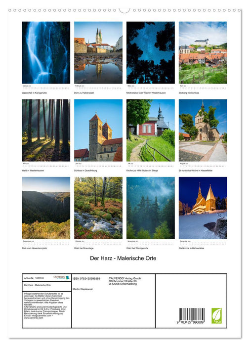 Der Harz - Malerische Orte (CALVENDO Premium Wandkalender 2025)