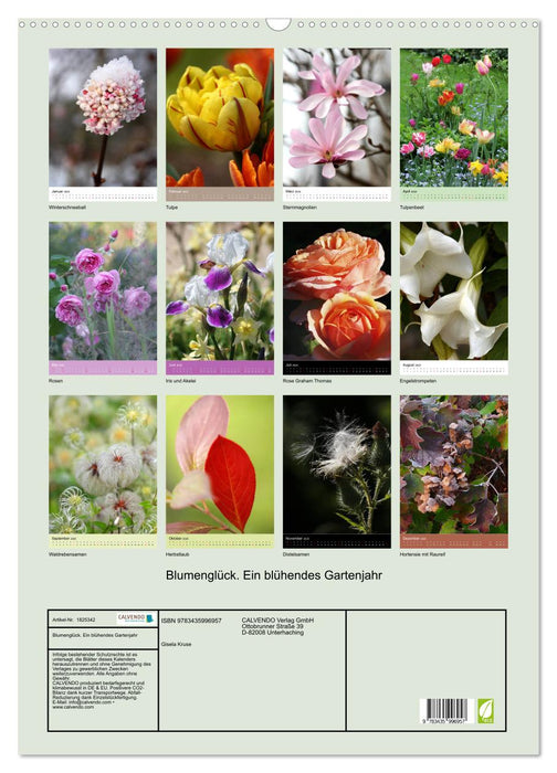 Blumenglück. Ein blühendes Gartenjahr (CALVENDO Wandkalender 2025)