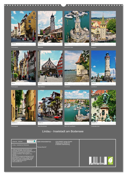 Lindau - Inselstadt am Bodensee (CALVENDO Premium Wandkalender 2025)