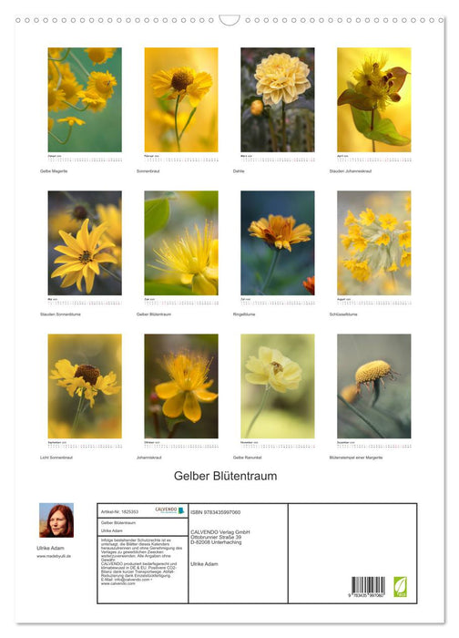Gelber Blütentraum (CALVENDO Wandkalender 2025)