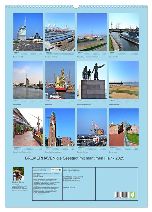 BREMERHAVEN die Seestadt mit maritimen Flair - 2025 (CALVENDO Wandkalender 2025)