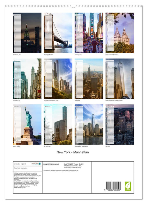 New York - Manhattan (CALVENDO Premium Wandkalender 2025)