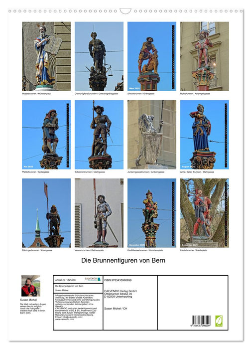 Die Brunnenfiguren von Bern (CALVENDO Wandkalender 2025)