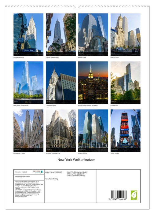 New York Wolkenkratzer (CALVENDO Premium Wandkalender 2025)